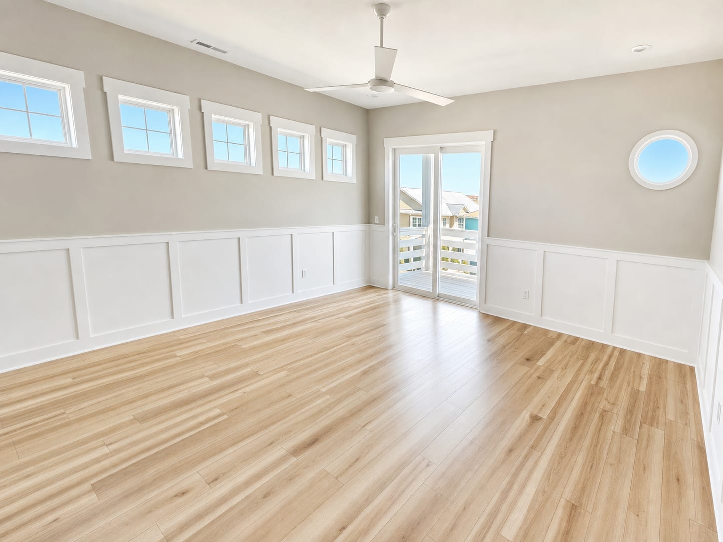The same rental living room after Room Reset
